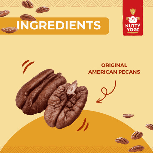 Nutty Yogi Pecans 1kg jar All Natural No Preservatives No Additives
