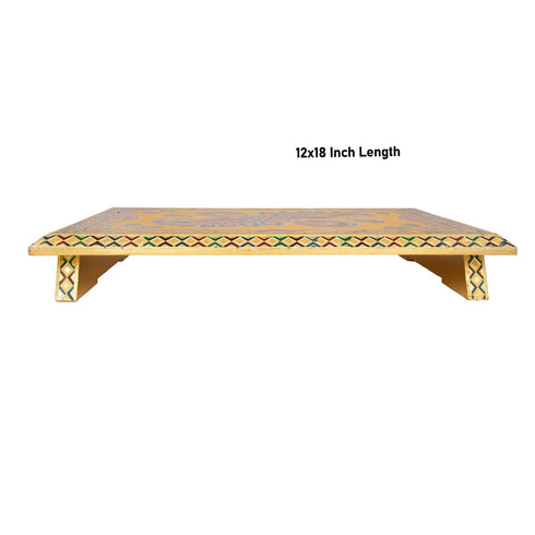 Giri Patla | Wooden Manai Palagai|Gold Polish Meenakari Design