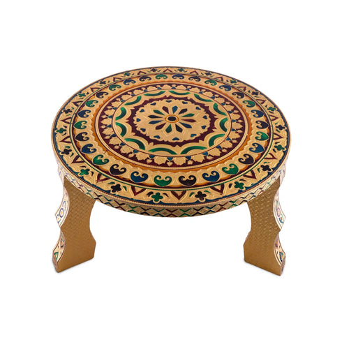 Giri Bajot Meenakari Design Chowki For Pooja