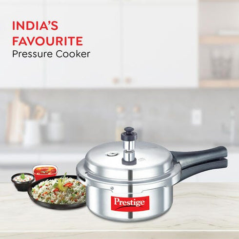 Prestige Popular Virgin Aluminium Pressure Cooker Silver 2 L