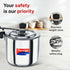 Prestige Nakshatra Alpha Svachh Stainless Steel Spillage Control Pressure Cooker 3 L Silver