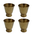 Pure Brass Small Pooja/Bhog Glass | Pack of 4