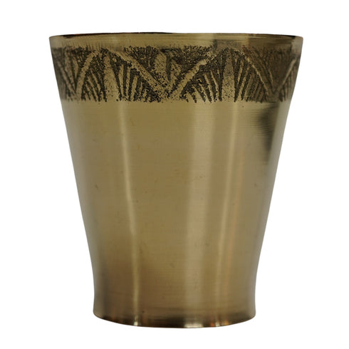 Pure Brass Small Pooja/Bhog Glass | Pack of 4