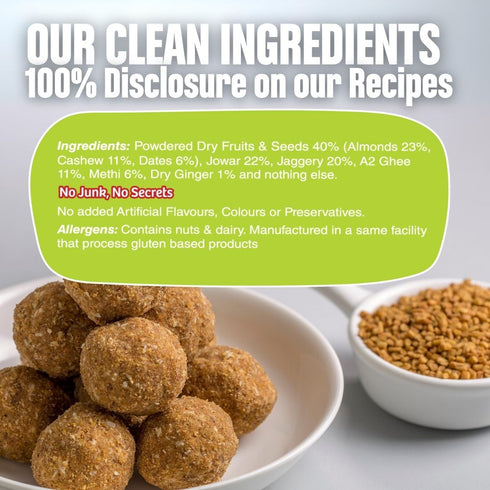 Early Foods Methi Seeds A2 Ghee Laddoos