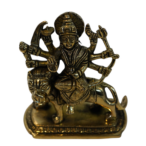 Brass Durga Mata Sacred Religious Statue 737g