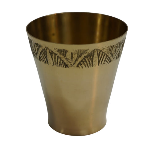 Pure Brass Small Pooja/Bhog Glass | Pack of 4