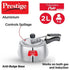 Prestige Nakshatra Cute Svachh Aluminium Gas And Induction Compatible Pressure Cooker Silver 2 L