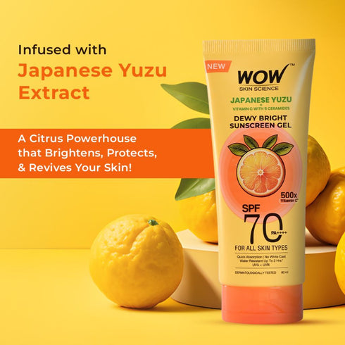 WoW Yuzu Sunscreen Gel | Spf 70 Pa++++