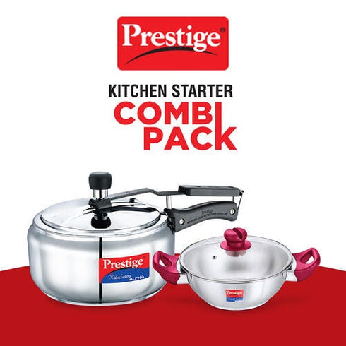 Prestige Nakshatra Alpha Gas And Induction Compatible Pressure Cooker 3.5 L Platina