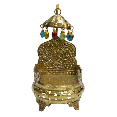 Pure Brass Singhasan with Chatra for idols