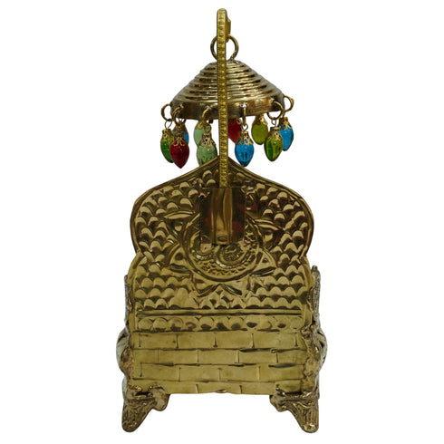 Pure Brass Singhasan with Chatra for idols
