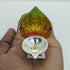 Pure Silver Gold Betel Leaf Pattern Diya 20.74g