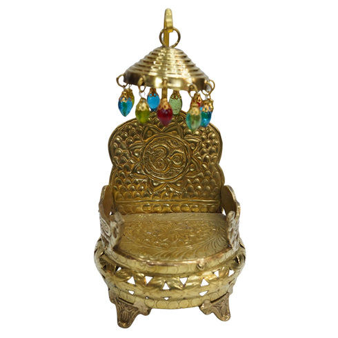 Pure Brass Singhasan with Chatra for idols