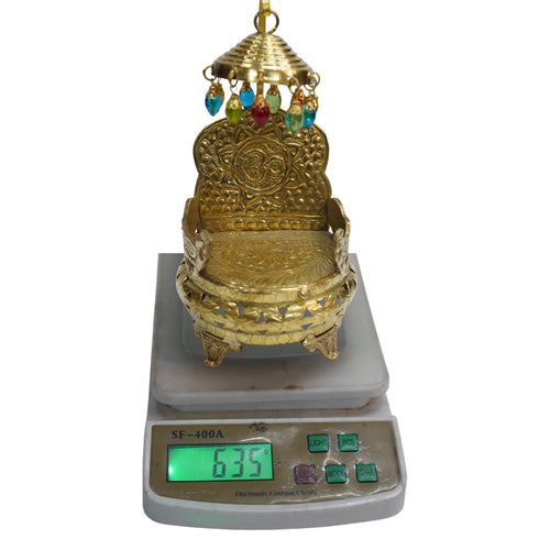 Pure Brass Singhasan with Chatra for idols