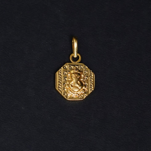 22 Carat Gold Ganesh Locket 2.81g by Mahita Collections