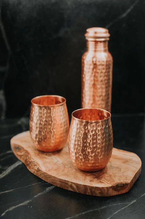 Coppjal Copper Bottle Diwali Gift Set