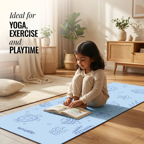 Wiselife Kids Printed Yoga Mat - 6MM