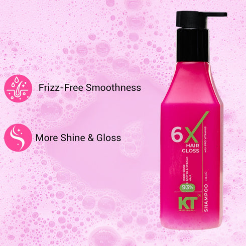 Kt Professional 6X Hair Gloss Shampoo & Conditioner Combo 250 ml x 2