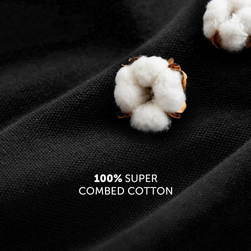 XYXX Nova Combed Cotton Polo T-shirts Pitch Black
