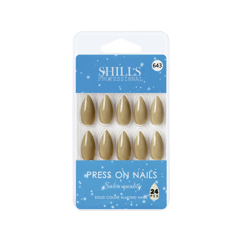 Shills Professional Glossy Solid Color Nails Sharp Almond(SPN631-SPN656)
