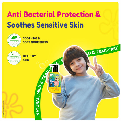 Kt Kids Gift Set Body Care For Boys & Girls 3 Years Soft Body Wash Lotion Body Sunscreen Mosquito Spray Yellow Gift Bag FREE Keychain
