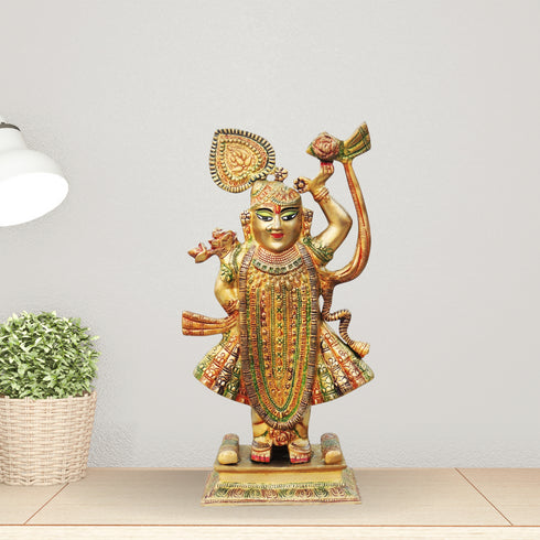 Brass Shreenathji Statue 8Kg