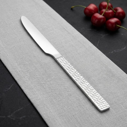 Vinod Aero Hammered Dessert Knife Set of 6 Heavy Gauge Stainless Steel Rust Free Mirror Finish Durable and Dishwasher Safe