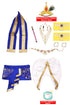 Raj Fancy Dresses Baby Krishna Brocade Fabric | White and Blue For Janmashtami Mythological Character Costume