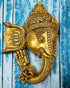 Tamas Brass Lord Ganesha Mask Wall Hanging for Decoration(Golden)