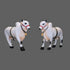 Medium Fiber Ongole Bull Pair - Table Decoration Figurines