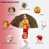Raj Fancy Dresses Radha and Krishna Feather| Print Janmashtami Mythological Character Costume