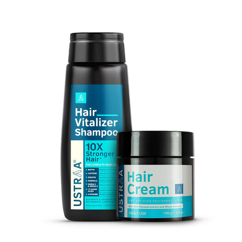 USTRAA Hair Vitalizer Shampoo & Daily Use Hair Cream