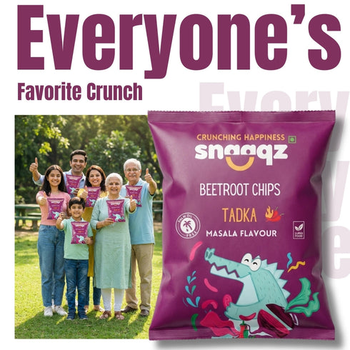 SNAAQZ Masala Beetroot Chips (Pack of 4)