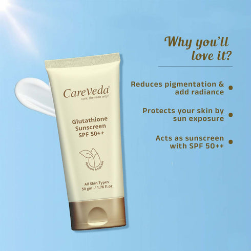 CareVeda Glutathione Sunscreen SPF 50++