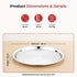 Vinod Stainless Steel Two Tone German Bogi Plate Set of 6 28.5 cm Lunch Plate Dinner Plate High Grade Stainless Steel Mirror Finish