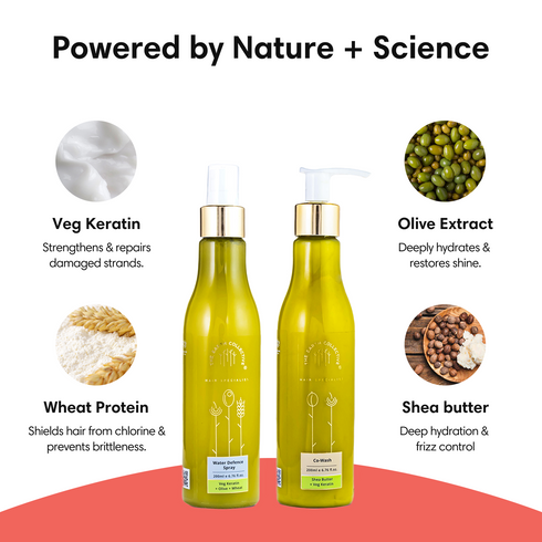 Theearthcollective in Swimmers Hair Care Duo Pre Swim & Post Swim Hair Protection Chlorine Salt Water & Damage Repair