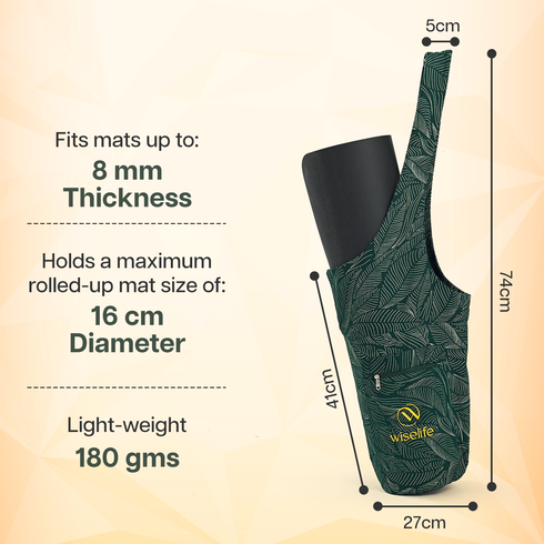 Wiselife Yoga Mat Tote Bag (Up to 8mm Mat)