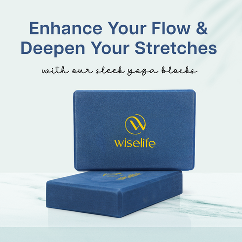 Wiselife Sleek Yoga Block Set of 2