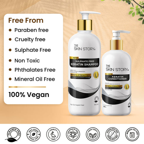 The Skin Story Sulphate Free Shampoo & Conditioner For Dry & Damaged Hair