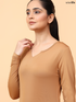 Wiselife Active Full Sleeves T-shirt (Brown)