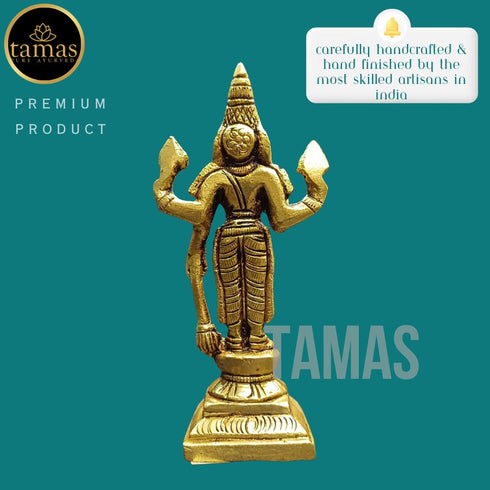 Tamas Brass Standing Lord Vishnu Statue/Idol