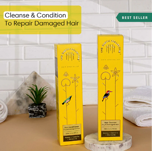Theearthcollective in Combo Dry & Damaged Hair Hair Cleanser & Conditioner Pack