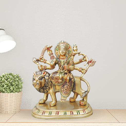 Brass Goddess Durga Superfine Idol 1.3Kg