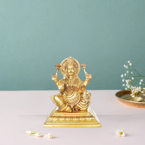 Brass Laxmi Ji Statue 3.38Kg