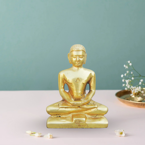 Brass Mahaveer Ji Statue 2.77Kg