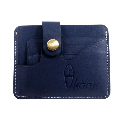 Vhaanfootwear Black Color Artisanal Luxe Special Pure Leather Card Holder Handcrafted Luxury with RFID Protection