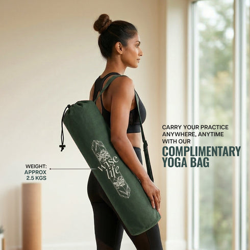 Wiselife PU Alignment & Natural Rubber Yoga Mat 6mm