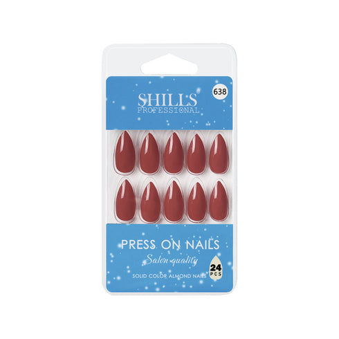 Shills Professional Glossy Solid Color Nails Sharp Almond(SPN631-SPN656)