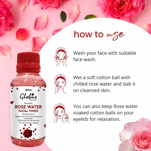 Globus Naturals Ayurvedic Rose Water Facial Toner