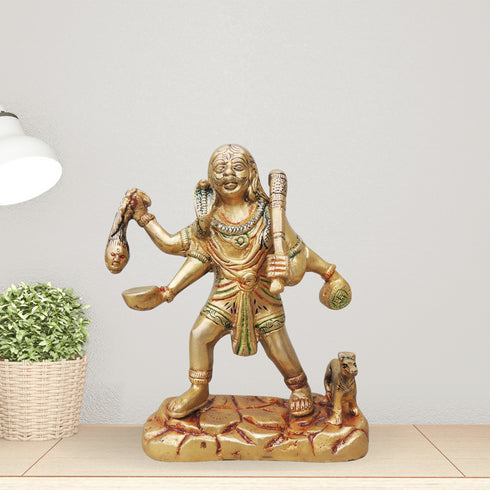 Brass Bhairav Baba Statue 1.435Kg